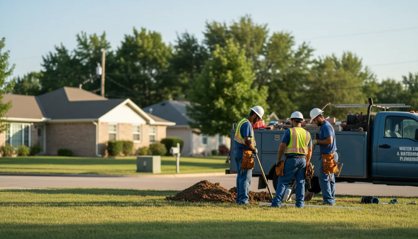 Residential water line and bathroom plumbing service in Cleveland, NM